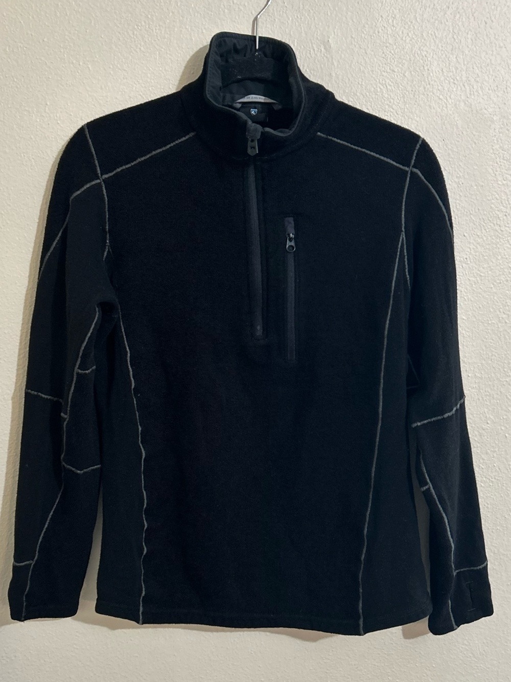 Kuhl Sweater Mens Interceptr Quarter Zip Outdoors Hiking Black Size Small